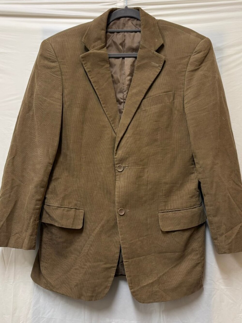 VTG Blokecore Massimo Genni Corduroy Blazer Sport Jacket Size 38R Tan